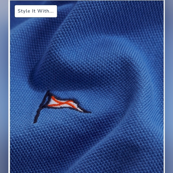 Vineyard Vines, Novelty Embroidered Heritage Pique Polo, Boy's XL - Picture 4 of 5